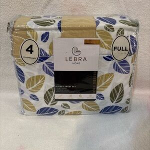 Leaf Pattern Full Sheet Set - Blue, Green, Tan